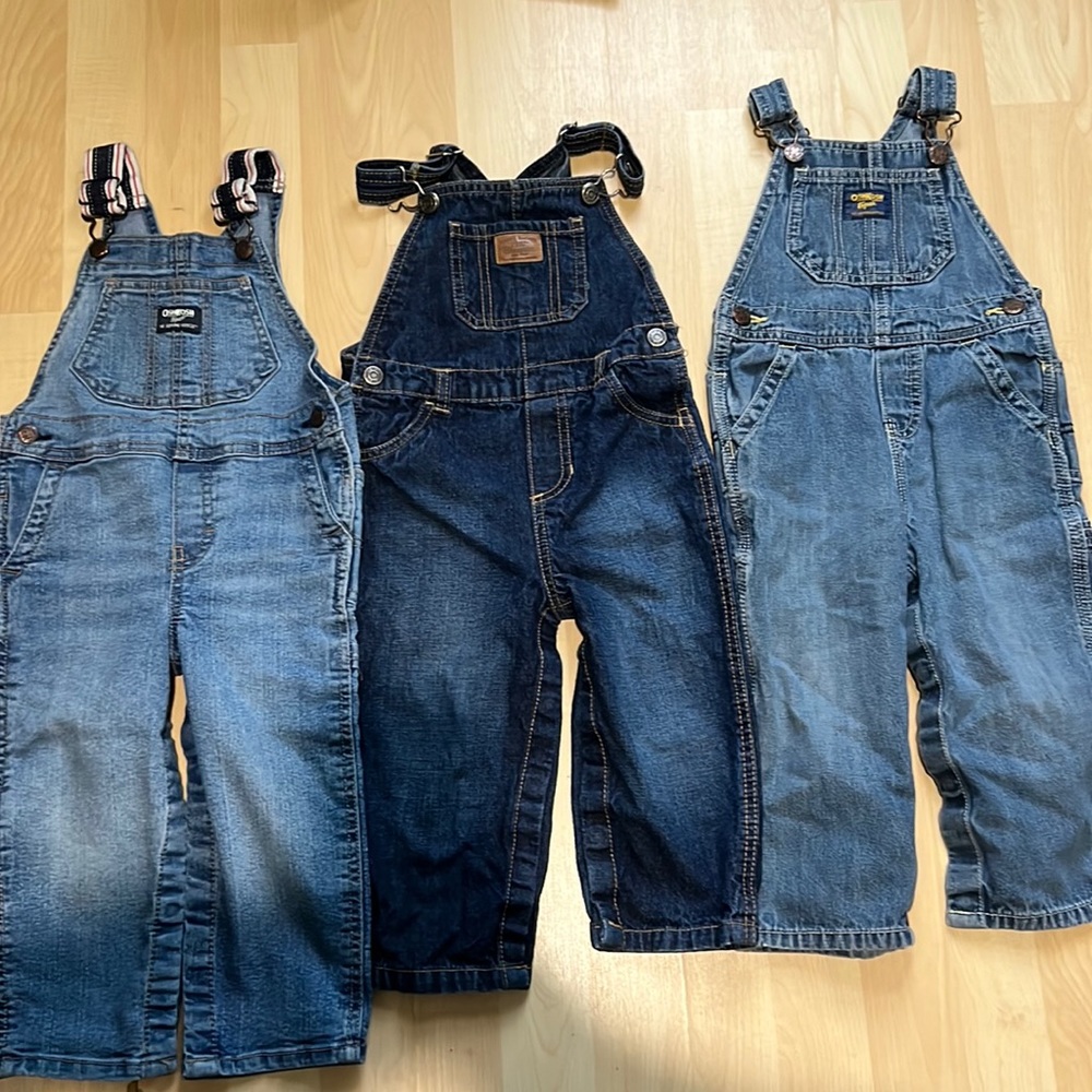 3 pairs of overalls